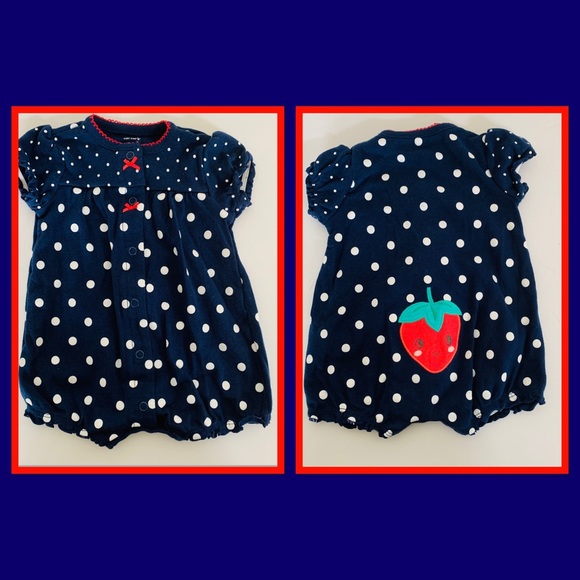 carter's strawberry romper